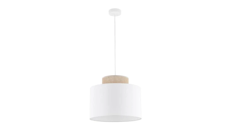 Lampa wisząca biała o średnicy 38cm DUO WHITE JUTA 1xE27 1856 TK Lighting