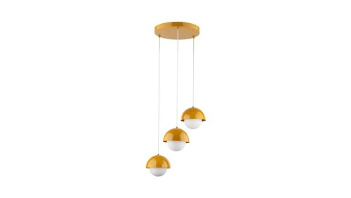Lampa wisząca nowoczesna o intensywnym kolorze 3 klosze BONO OCHRA 3 10266 TK Lighting