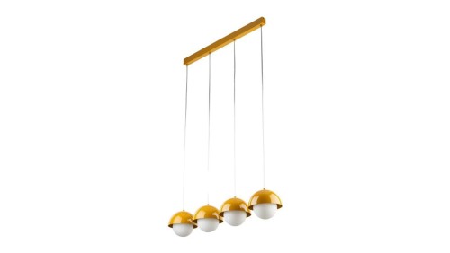 Lampa wisząca na listwie z 4 metalowo-szkanymi koszami BONO OCHRA 10267 TK Lighting