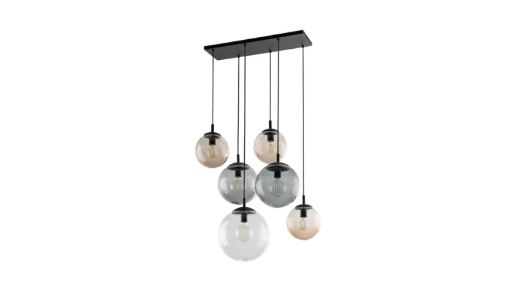 Lampa wisząca szklana wielokolorowa ESME Czarny 6xE27 4819 TK Lighting
