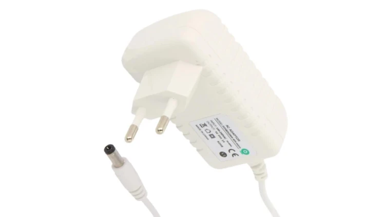 POSB24050A-WH 24V/0.5A/12W biały, adapter horyzontalny, gniazdo AC:CEE7/16. wtyk DC:2.1/5.5(+)