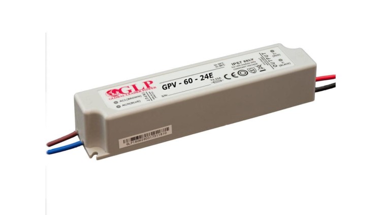 GPV-60-24E Zasilacz impulsowy do LED 60W 24V/2.5A IP67 hermetyczny