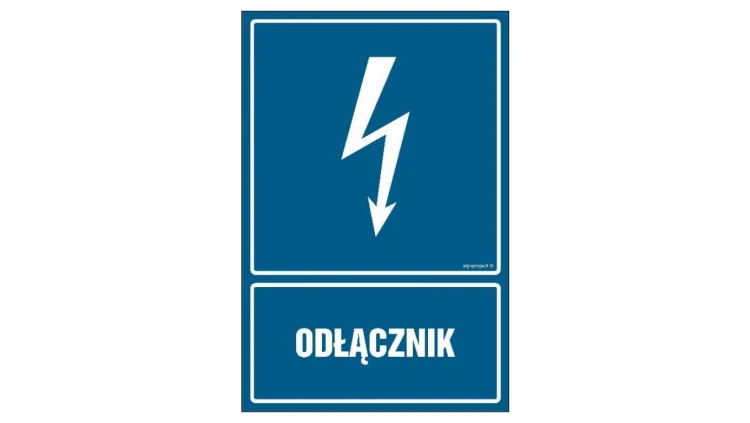 ZNAK - HG010 Odłącznik 70 x 105 cm FN - Folia samoprzylepna