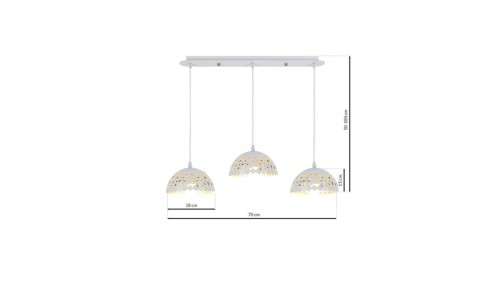 Lampa wisząca ESTERA WOOD ORZECH 7 kloszy idealna do jadalni, salonu 10272 TK Lighting