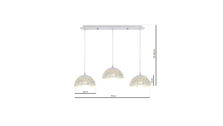 Lampa wisząca ESTERA WOOD ORZECH 7 kloszy idealna do jadalni, salonu 10272 TK Lighting