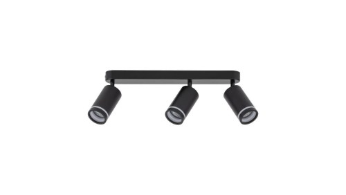 Lampa sufitowa czarna 3x reflektorki na listwie JET BLACK 3*GU10 6914 TK Lighting