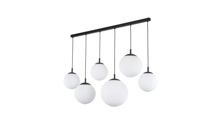 Lampa wisząca z mlecznymi, szklanymi kloszami na listwie ESME 6xE27 4792 TK Lighting