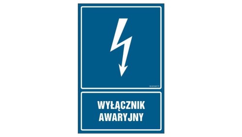 ZNAK - HG032 Wyłącznik awaryjny 70 x 105 cm FN - Folia samoprzylepna