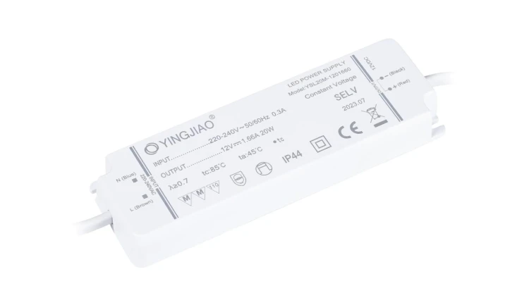 Zasilacz stałonapięciowy LED Yingjiao YSL20M 12V 1,66A 20W IP44