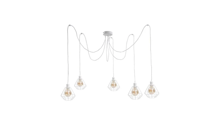 Lampa wisząca loftowa 5xE27 FOSKAL WHITE