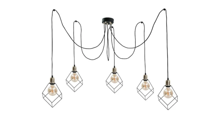 Lampa wisząca 5xE27 RUBEN GOLD