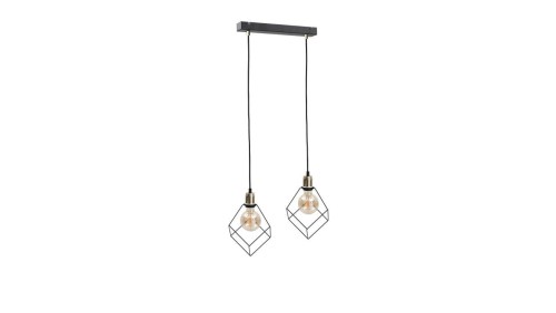 Lampa wisząca loftowa 2xE27 RUBEN GOLD