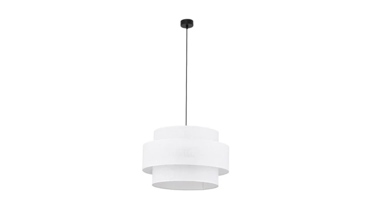 Lampa wisząca z białej tkaniny średnica 50cm CALISTO WHITE 3xE27 5363 TK Lighting