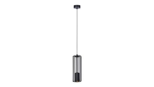 Lampa wisząca FALCON z drucianym czarnym kloszem klatką na GU10 K-4930 Kaja Lighting