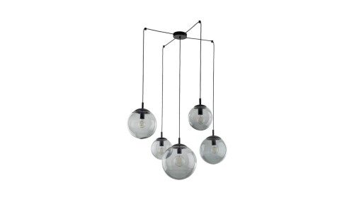 Lampa wisząca ESME 5382 grafitowe szklane klosze 5xE27 TK Lighting