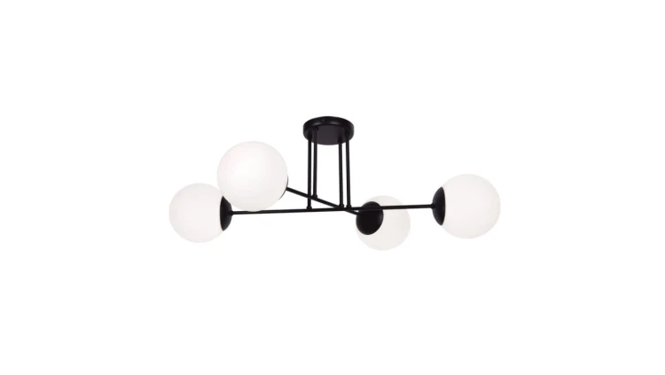 Lampa sufitowa SAVOY cztery mleczne szklane klosze kule K-4924 Kaja Lighting