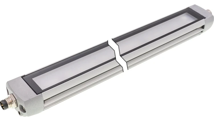 EM250171 Oświetlenie maszynowe LED, Ø28mm 290long, światło białe, 6,5W, kaskadowe, 5500K, 22-26V DC, -30-55C, wtyczka M8 3-pin