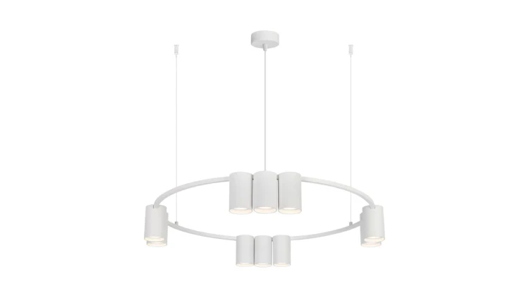 Lampa wisząca (koło) GENESIS WHITE 10xGU10 ML0374 Milagro
