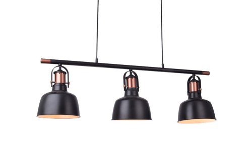 Lampa Spot GU10 Czarny z serii MILE BLACK długi downlight natynkowy 30cm GU10 do kuchni K-4406 Kaja Lighting