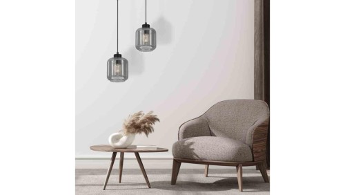 Lampka nocna z czarnym kloszem-stożkiem CONO E27 16009 TK Lighting