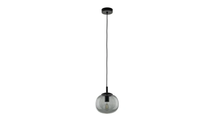 Lampa wisząca ze szklanym, grafitowym kloszem 1xE27 VIBE 5825 TK Lighting