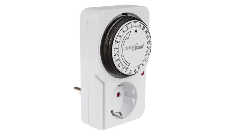 Włącznik czasowy - timer mechaniczny GreenBlue, 48 programów, max. obciążenie 16A, IP20, GB360 F