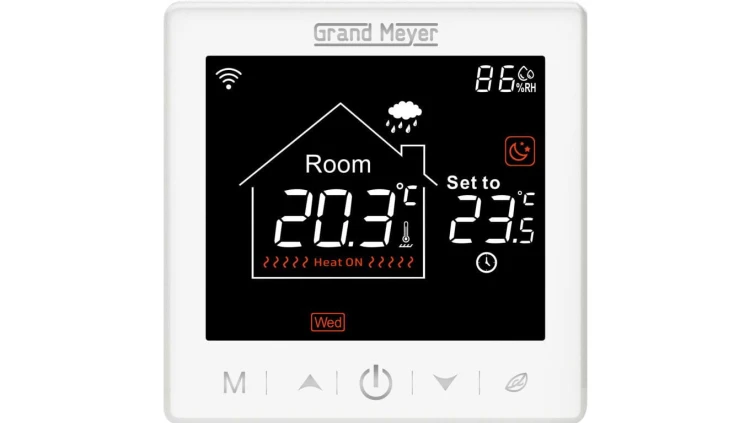 Programowalny termostat Grand Meyer SN-10 z Wi-Fi (biały)