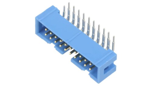 2-1761605-7 Gniazdo IDC męskie PIN: 20 kątowe 90 THT złocony 2,54mm