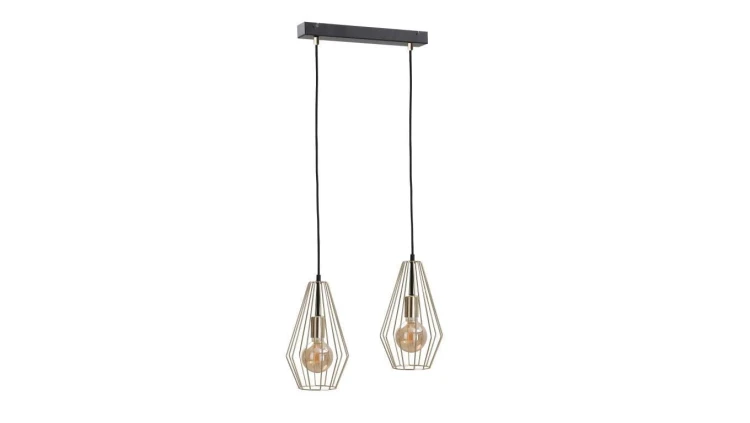 Lampa wisząca loftowa 2xE27 GEO GOLD