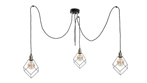 Lampa wisząca loftowa 3 xE27 RUBEN GOLD