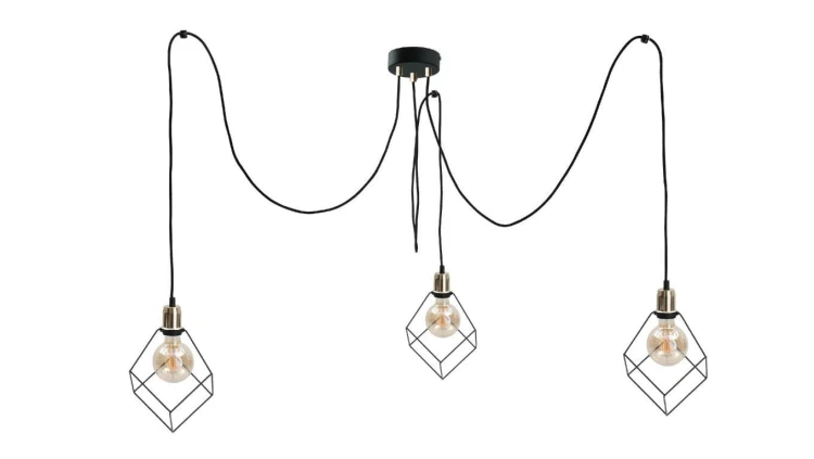 Lampa wisząca loftowa 3 xE27 RUBEN GOLD