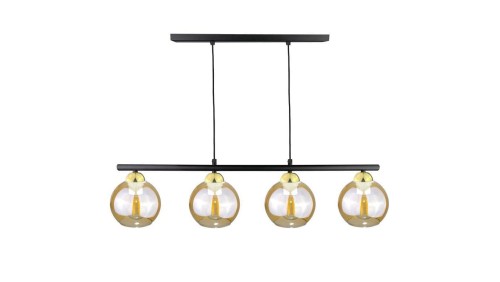 Lampa wisząca nowoczesna 4xE27 AMARUS BLACK/GOLD LONG