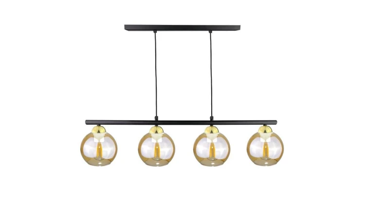 Lampa wisząca nowoczesna 4xE27 AMARUS BLACK/GOLD LONG