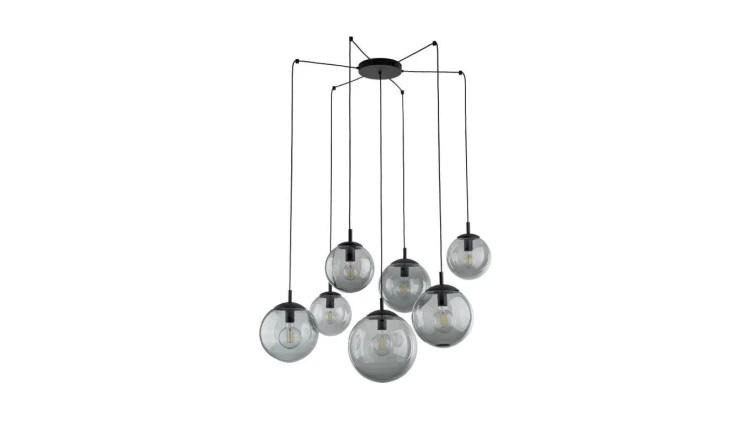 Lampa wisząca typu pająk z 7 szklanymi kloszami ESME E27 5385 TK Lighting