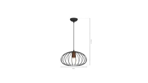 Lampa wisząca CAIRO kolor Czarny / jasne drewno 4895 TK Lighting