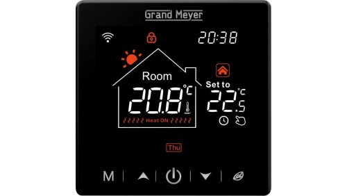 Programowalny termostat Grand Meyer SN-20 z Wi-Fi (czarny)