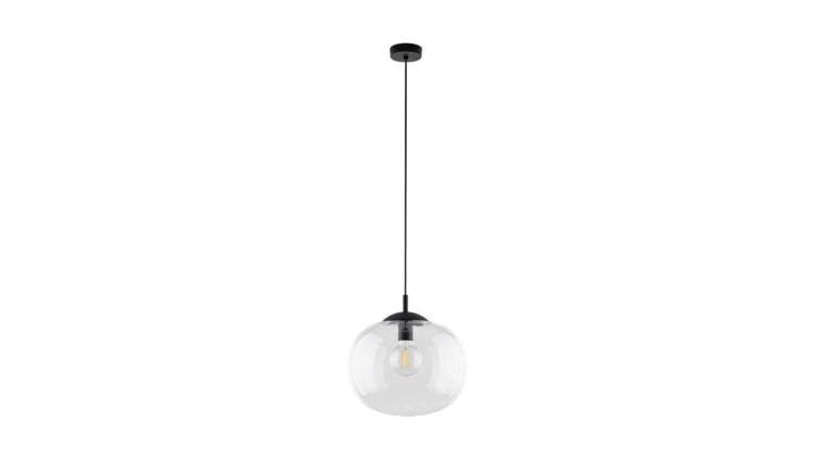 Lampa wisząca ze szklanym kloszem VIBE czarna 1xE27 4818 TK Lighting