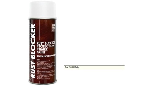 Farba do metalu na rdze biała Rust Blocker RAL9010 400ml