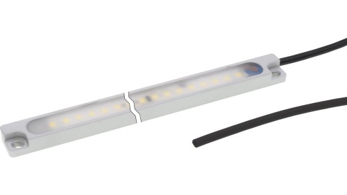 EM150201 Oświetlenie maszynowe LED, 240x15x8mm, światło białe, 6W, 5200K, 22-28V DC, kabel 2m, IP67