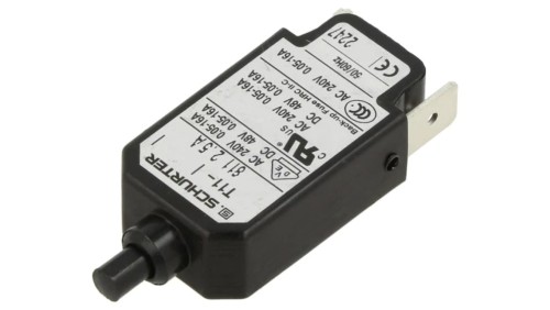 T11-811-2.5A Wyłącznik nadprądowy Iznam: 2,5A Uznam: 240VAC 48VDC SPST Bieguny: 1