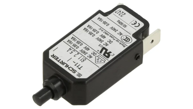 T11-811-2.5A Wyłącznik nadprądowy Iznam: 2,5A Uznam: 240VAC 48VDC SPST Bieguny: 1