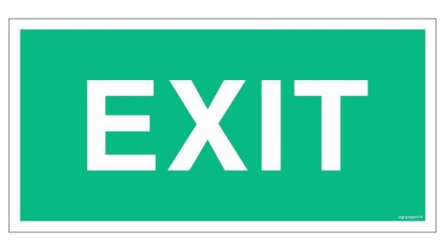 ZNAK - AC004 EXIT 20 x 10 cm KS - Folia podłogowa foto.