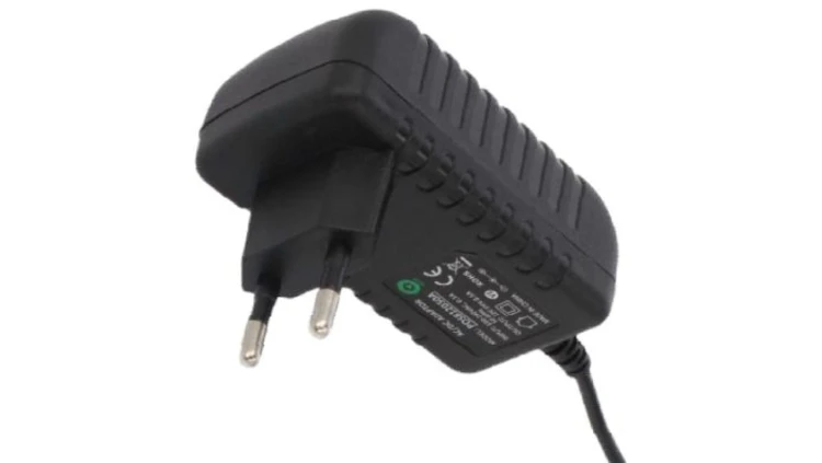 POSB09100A 9V/1A/9W Czarny, adapter horyzontalny, gniazdo AC:CEE7/16. wtyk DC:2.1/5.5(+)