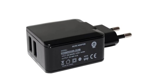POSB05310A-2USB Zasilacz adapter 16.5W 5V 3.1A USB x2
