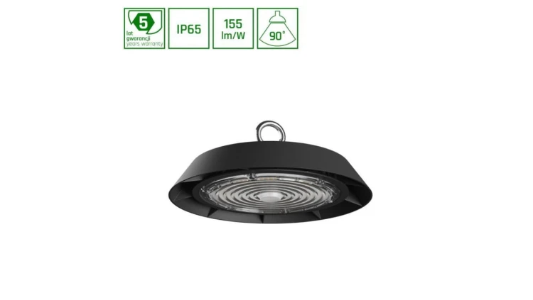Oprawa PLATEO 3 HIGH BAY 100W NW 230V 90ST IP65 IK09 250X120MM CZARNY 5 LAT GW. 1-10V