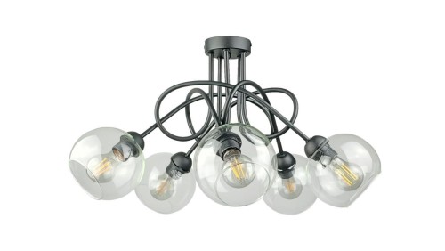 Lampa sufitowa nowoczesna 5xE27 EVIE BLACK