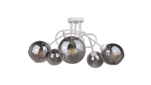 Lampa sufitowa nowoczesna 5xE27 RING WHITE