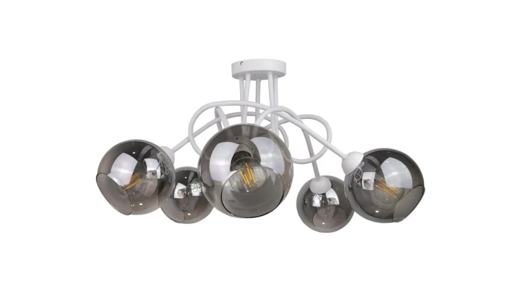 Lampa sufitowa nowoczesna 5xE27 RING WHITE