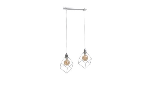 Lampa wisząca loftowa 2xE27 RUBEN SILVER