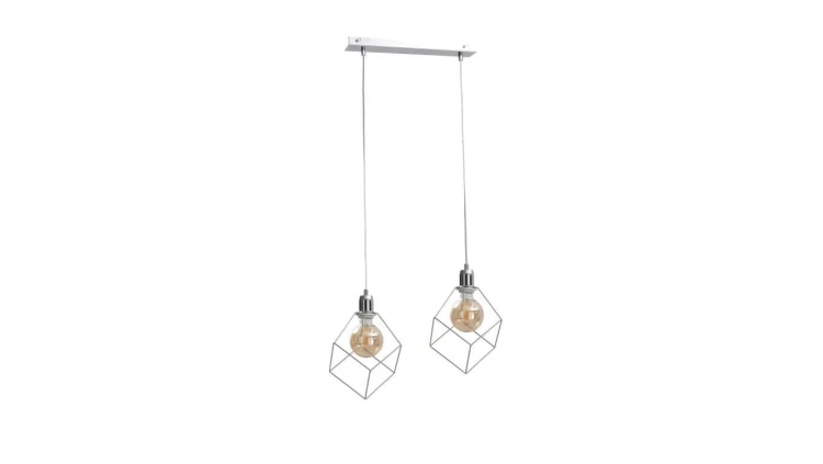 Lampa wisząca loftowa 2xE27 RUBEN SILVER